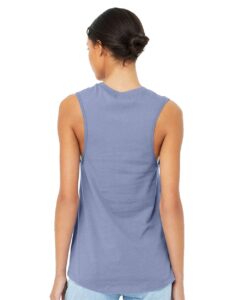 BELLA + CANVAS 6003 Women’s Jersey Muscle Tank – Lavender Blue (on model back)