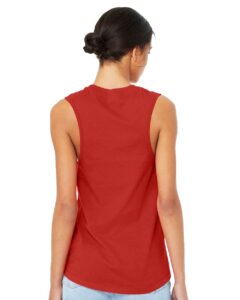 BELLA + CANVAS 6003 Women’s Jersey Muscle Tank – Red (on model back)
