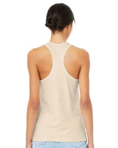 BELLA + CANVAS 6008 Women’s Jersey Racerback Tank – Natural (on model back)