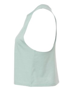BELLA + CANVAS 6682 Women’s Racerback Crop Tank – Heather Dusty Blue (side)