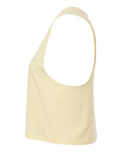 BELLA + CANVAS 6682 Women’s Racerback Crop Tank – Heather French Vanilla (side)