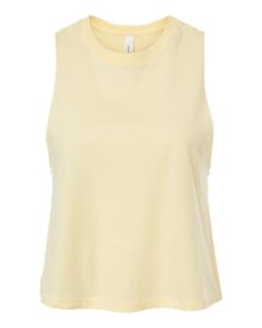 BELLA + CANVAS 6682 Women’s Racerback Crop Tank – Heather French Vanilla