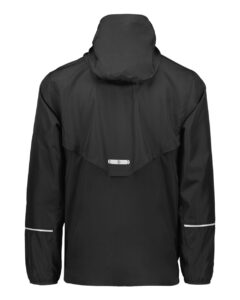 Holloway 229582 Men’s Packable Hooded Jacket – Black (back)