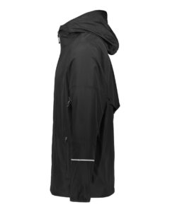 Holloway 229582 Men’s Packable Hooded Jacket – Black (side)