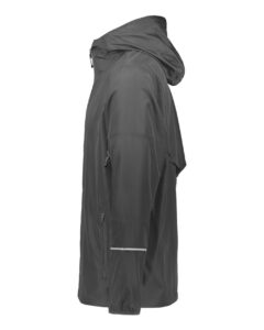 Holloway 229582 Men’s Packable Hooded Jacket – Carbon (side)