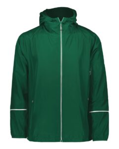 Holloway 229582 Men’s Packable Hooded Jacket – Dark Green