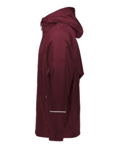 Holloway 229582 Men’s Packable Hooded Jacket – Maroon (side)