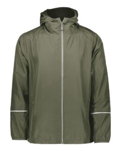 Holloway 229582 Men’s Packable Hooded Jacket – Olive