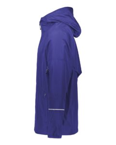 Holloway 229582 Men’s Packable Hooded Jacket – Purple (side)
