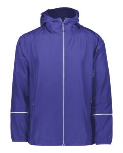 Holloway 229582 Men’s Packable Hooded Jacket – Purple