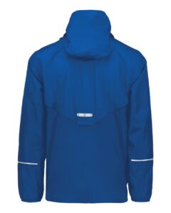 Holloway 229582 Men’s Packable Hooded Jacket – Royal (back)