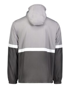 Holloway 229587 Men’s Turnabout Reversible Hooded Jacket – Athletic Grey/ Carbon (back)