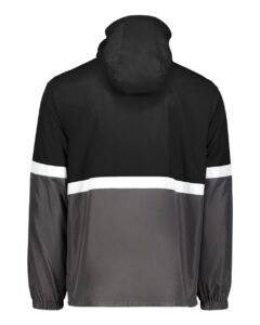 Holloway 229587 Men’s Turnabout Reversible Hooded Jacket – Black/ Carbon (back)