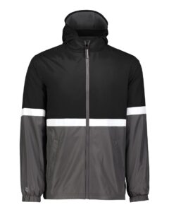 Holloway 229587 Men’s Turnabout Reversible Hooded Jacket – Black/ Carbon