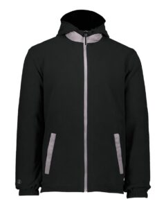 Holloway 229587 Men’s Turnabout Reversible Hooded Jacket – Black/ Carbon (side)