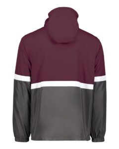 Holloway 229587 Men’s Turnabout Reversible Hooded Jacket – Maroon/ Carbon (back)
