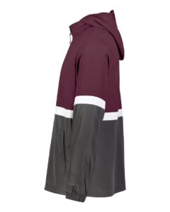 Holloway 229587 Men’s Turnabout Reversible Hooded Jacket – Maroon/ Carbon (side)