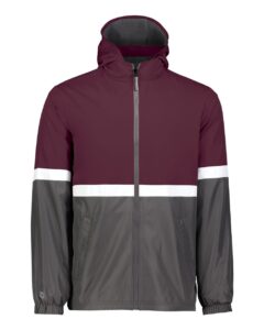 Holloway 229587 Men’s Turnabout Reversible Hooded Jacket – Maroon/ Carbon