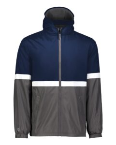 Holloway 229587 Men’s Turnabout Reversible Hooded Jacket – Navy/ Carbon