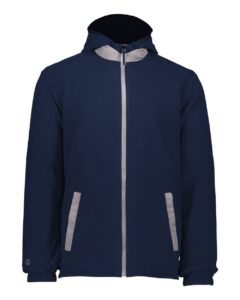 Holloway 229587 Men’s Turnabout Reversible Hooded Jacket – Navy/ Carbon (side)