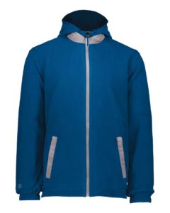 Holloway 229587 Men’s Turnabout Reversible Hooded Jacket – Royal/ Carbon (side)
