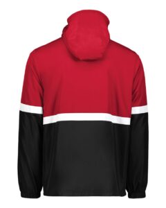 Holloway 229587 Men’s Turnabout Reversible Hooded Jacket – Scarlet/ Black (back)