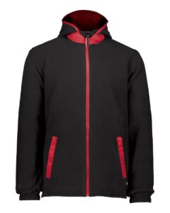 Holloway 229587 Men’s Turnabout Reversible Hooded Jacket – Scarlet/ Black (side)