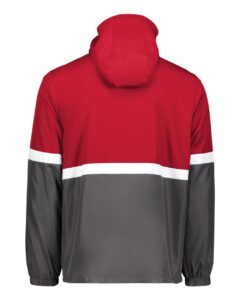 Holloway 229587 Men’s Turnabout Reversible Hooded Jacket – Scarlet/ Carbon (back)