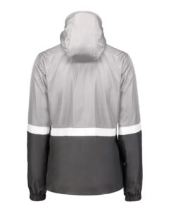 Holloway 229787 Women’s Turnabout Reversible Hooded Jacket – Athletic Grey/ Carbon (back)