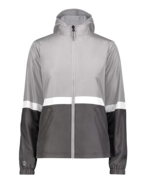Holloway 229787 Women’s Turnabout Reversible Hooded Jacket – Athletic Grey/ Carbon