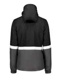 Holloway 229787 Women’s Turnabout Reversible Hooded Jacket – Black/ Carbon (back)