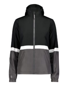 Holloway 229787 Women’s Turnabout Reversible Hooded Jacket – Black/ Carbon
