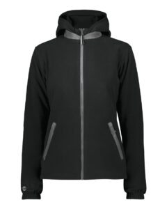 Holloway 229787 Women’s Turnabout Reversible Hooded Jacket – Black/ Carbon (side)