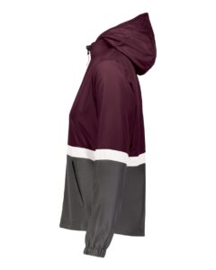 Holloway 229787 Women’s Turnabout Reversible Hooded Jacket – Maroon/ Carbon (side)