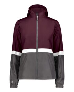 Holloway 229787 Women’s Turnabout Reversible Hooded Jacket – Maroon/ Carbon