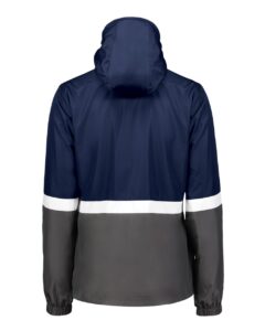 Holloway 229787 Women’s Turnabout Reversible Hooded Jacket – Navy/ Carbon (back)