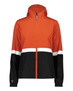 Holloway 229787 Women’s Turnabout Reversible Hooded Jacket – Orange/ Black