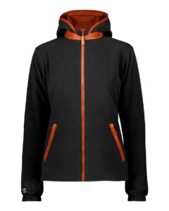 Holloway 229787 Women’s Turnabout Reversible Hooded Jacket – Orange/ Black (side)