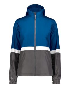 Holloway 229787 Women’s Turnabout Reversible Hooded Jacket – Royal/ Carbon