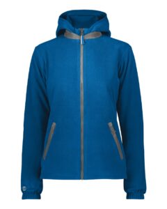 Holloway 229787 Women’s Turnabout Reversible Hooded Jacket – Royal/ Carbon (side)