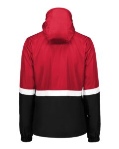 Holloway 229787 Women’s Turnabout Reversible Hooded Jacket – Scarlet/ Black (back)