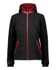 Holloway 229787 Women’s Turnabout Reversible Hooded Jacket – Scarlet/ Black (side)
