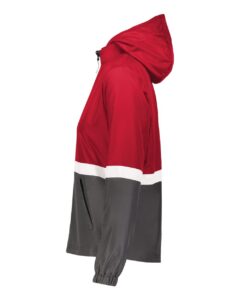 Holloway 229787 Women’s Turnabout Reversible Hooded Jacket – Scarlet/ Carbon (side)