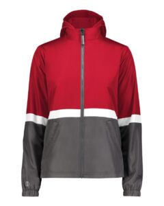 Holloway 229787 Women’s Turnabout Reversible Hooded Jacket – Scarlet/ Carbon