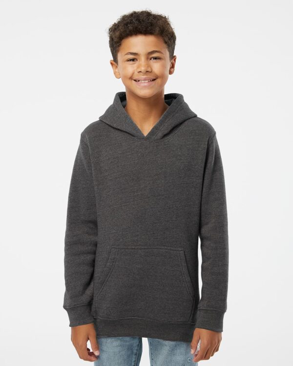 J. America Youth Triblend Fleece Hooded Sweatshirt