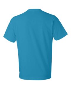 Gildan 980 Unisex Softstyle® Lightweight T-Shirt – Caribbean Blue (back)