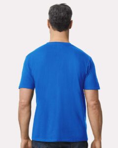 Gildan 980 Unisex Softstyle® Lightweight T-Shirt – Royal Blue (on model back)