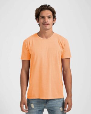 Tultex 1900 Men’s Heritage T-Shirt – Cantaloupe (on model)