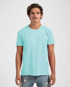 Tultex 1900 Men’s Heritage T-Shirt – Purist Blue (on model)