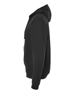 Tultex 331 Unisex Full-Zip Hooded Sweatshirt – Black (side)